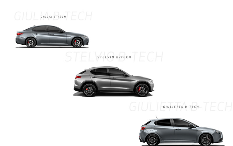 Alfa Romeo Giulia, Stelvio e Giulietta in versione B-tech